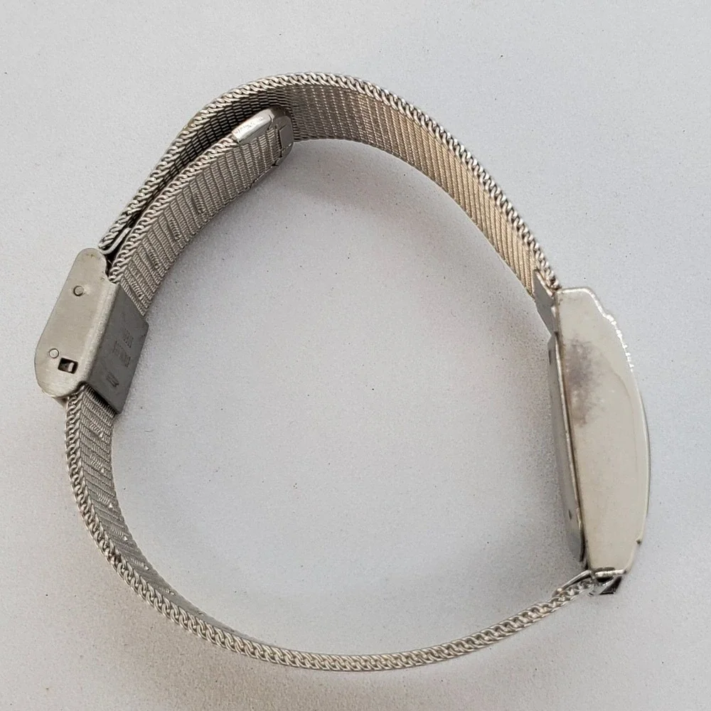 Kim Rogers Women's Watch 20MM MOP‎ Dial Crystal Bezel Gray Mesh Band New Battery